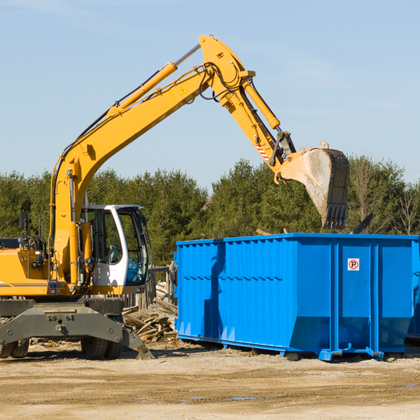 are there any restrictions on where a residential dumpster can be placed in Lena